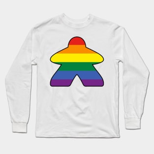 Rainbow Meeple Long Sleeve T-Shirt